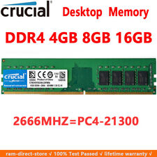 Crucial DDR4 16GB 8GB 4GB 2666 PC4-21300 288pins Desktop Memory Dimm Ram 1.2V picture