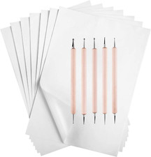 50 Sheets Carbon Paper Graphite Paper White Carbon Transfer (8.5 X 11.5 Inch) Tr picture