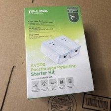 TP-LINK  AV500 Pass Through Powerline Starter Kit Model # TL-PA4010P Sealed New picture
