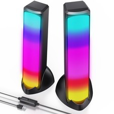 Computer Speakers RGB PC Speakers Gaming 2.0 Channel USB Powered Stereo picture