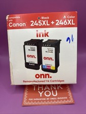 Ink Cartridge ONN (Reman) Canon Compatible 245XL Black & 246XL Color 7/2026 picture