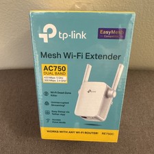 TP-LINK RE750C AC750 Mesh Wi-Fi Extender Dual-Band WPS Ethernet, White picture