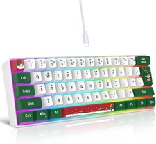 60% Wired Gaming Keyboard 61 Keys RGB Backlit Ultra-Compact Small for PC Mac picture