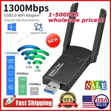 LOT USB 3.0 Wireless WIFI Adapter 1300Mbps Long Range Dongle Dual Band Network picture