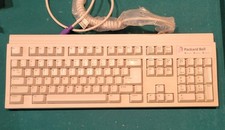 Vintage Packard Bell 5130 Mechanical Keyboard Clicky Switches PC Gaming Retro picture
