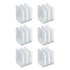 6 Pcs Heatsink 9x9x12mm Aluminum Heat Sink with Thermal Blue Sticker White picture