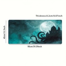 1pc Large Electronic Sports Gaming Mouse Pad, Octopus Castle Moonlit Night Fan picture