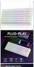 Eweadn V80 Multi functional Wired TKL Keyboard 26 Key Anti-Ghosting PBT Keycaps picture
