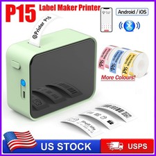 Bluetooth Label Maker Machine with Tape P15 Thermal Label Printer Rechargeable picture