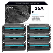 6 PK Fits For HP Laserjet Pro M402n MFP M426fdn CF226A 26A Black Toner Cartridge picture