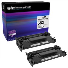Speedy 2PK Replacement HP 58X CF258X Black Toner w/CHIP LaserJet Pro M404 M428 picture