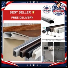 1pc PVC Desk Cable Tray Cable Management Under Desk Channel Cable Raceway Cord picture