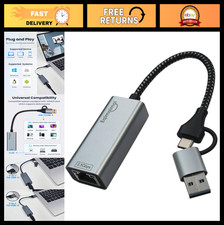 2.5G USB Ethernet Adapter, 2-in-1 USB-C & USB-A to RJ45, Fast Network Adapter fo picture