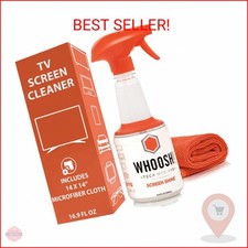 WHOOSH Pro 16.9 fl oz Refillable TV Screen Cleaner & Microfiber Cloth - Streak- picture