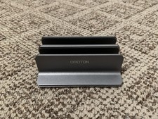 OMOTON Vertical Laptop Stand Double Version Desktop Aluminum Mac Book Stand Grey picture