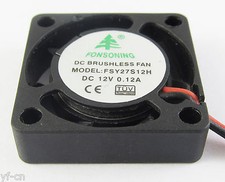 100pcs Mini Brushless DC Cooling Fan 25x25x7mm 25mm 2507 12V 0.12A 7 blades 2pin picture