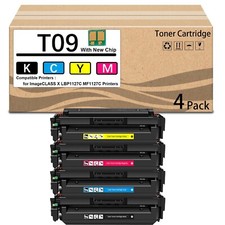 4 Pack T09 Toner Cartridge Works for ImageCLASS X LBP1127C MF1127C Printers picture