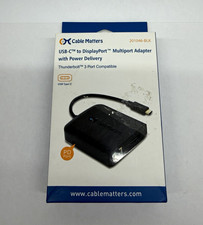 Cable Matters USB-C to DisplayPort Adapter w/ PD, RJ45, USB 3.0, Black 201046 picture