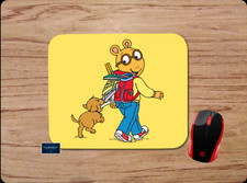 ARTHUR & PUPPY PBS KIDS CARTOON INSPIRED YELLOW PC MOUSE PAD DESK MAT NONSLIP picture