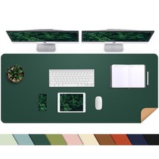 Cork Desk Mat 47x23.6 Inch DualSided Natural Cork Leather Pad Dark Green picture
