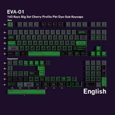 Jaycomia EVA-01 PBT Keycaps 142-Key Cherry Profile Dye-Sub Multi-Language MX picture