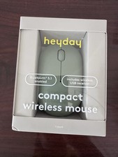 Heyday Compact Wireless Mouse Bluetooth 5.1 USB Receiver Green 33ft Range New picture