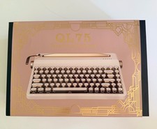 YUNZII QL75 Retro BT Typewriter Mechanical Keyboard Round Keys White picture