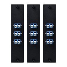 3 PCS LGX Compatible Fiber Patch Panel 3 Singlemode Blue Duplex LC 6 Ports picture