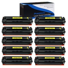 10 Pack Yellow CF402X 201X Toner for HP LaserJet M252n M277dw M277n M252dw picture