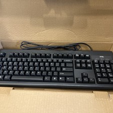 NEW OEM Wyse Dell Keyboard K/B WT, 104K, PS2, Black 770413-01L New In Box picture