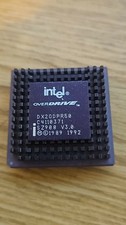 Clean Rare Vintage Retro Socket1 Gold CPU Intel OverDrive DX2ODPR50 SZ908 TESTED picture
