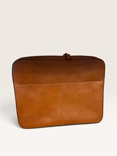 MARK AND GRAHAM LEATHER LAPTOP ZIPPER CASE CAMEL BROWN picture