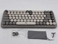 Logitech POP Keys Mechanical Wireless Keyboard with Emoji Keys Mist - READ picture