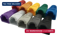100 Pack RJ45 CAT6 CAT6E CAT5 CAT5E Ethernet Network Cable Strain Relief Boots C picture