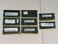 Mixed Brands Laptop RAM Lot Of 8 DDR2 SO-DIMM SDRAM Modules 1GB 512MB 128MB picture