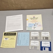 Spinnaker PFS WindowWorks Labels Post Cards File Cards Software Floppy Set picture