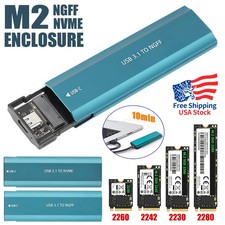 M.2 NGFF NVME SSD SATA to USB 3.2 Type-C Enclosure Case Converter Adapter UASP picture