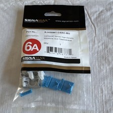 20 unopened bag SIGNAMAX  CAT6A MT  Keystone Jack RJ-45 Blue KJ458MT-C6AC-BU picture