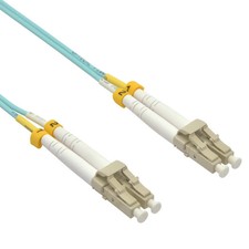 SF Cable 2m LC/UPC-LC/UPC OM3 Multimode Duplex OFNR 2.0mm Aqua Fiber Optic Pa... picture