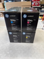 GENUINE SET OF 4 HP 504A LJ BCYM CE250A CE251A CE252A CE253A TONERS NEW SEALED picture