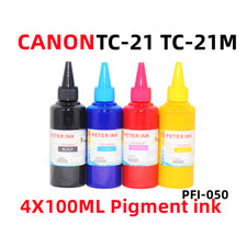 4X100ML Pigment Ink refills CANON imagePROGRAF TC-21 TC-21M PFI-050 picture
