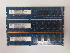 LOT OF 3 NANYA  NT2GC64B8HCONF-CG	2GB.2RX8.PC3-10600U-9-10-BO.1333 picture