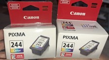 SET OF 2 Genuine Canon Pixma 244 Color Fine Ink Cartridge BRAND NEW IN BOX picture