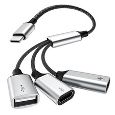USB C Splitter Adapter Y Cable, Data Transfer & Charging, Multiport Hub, Fast picture