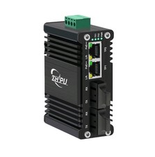 Industrial 2-Port Gigabit PoE++ Switch 189W SC Fiber DIN Rail DC48-57V IEEE bt picture