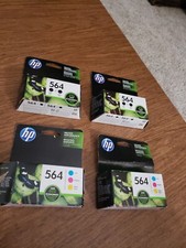 Four Genuine HP 564 Black Dual & 564 Color Ink C2P51FN N9H57FN Exp. 2016-18 New picture