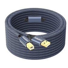 40ft USB Printer Cable for Keyboard, MacBook - Gray picture