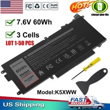 ✅LOT K5XWW Battery For Dell Latitude 5289 7389 7390 2 in 1 L3180 71TG4 7.6V 60Wh picture
