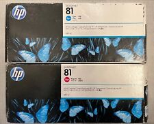 SET OF 2 HP Ink Cartridges C4932A Magenta C4931A Cyan GENUINE SEALED NEW IN BOX picture
