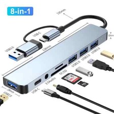 8-IN-1 USB 3.0 HUB Type C to USB OTG Adapter 5Gbps High Speed Multi USB Splitter picture
